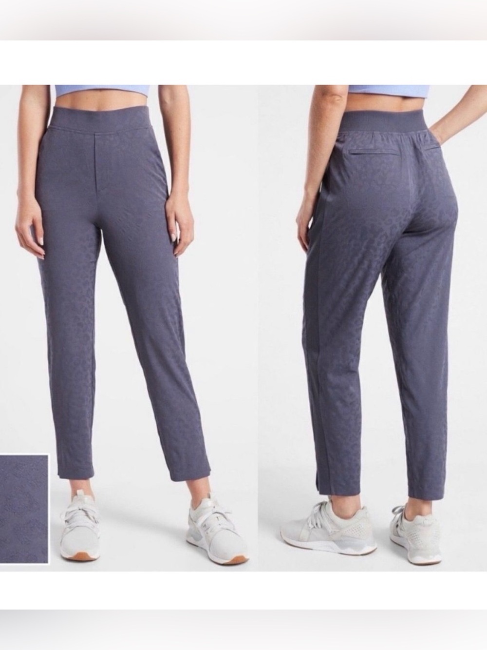 Athleta Brooklyn Textured Ankle Pant Medieval Violet- Size 6